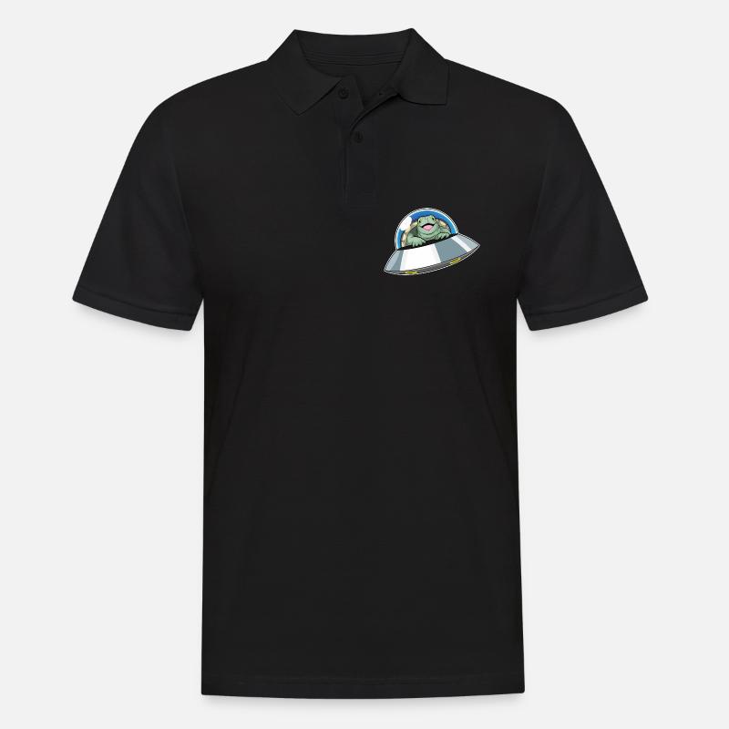 Turtle Spaceship Space - Polo Homme - noir