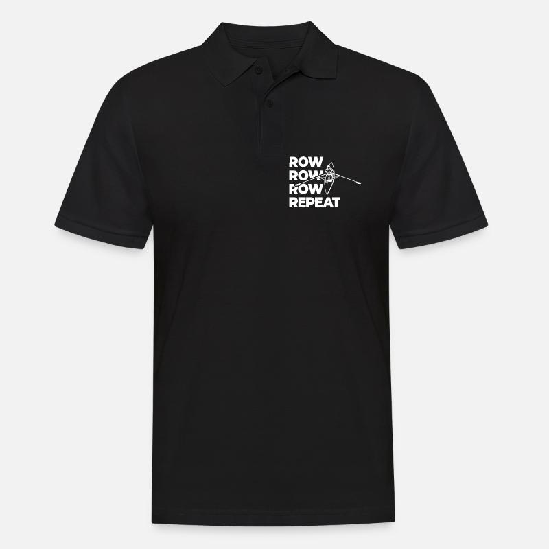 Rowing Rowing Rowing Repeat Rowing - Men's Polo Shirt - black