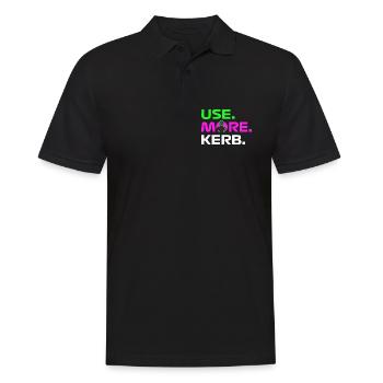 USE. MORE. KERB. - Men's Polo Shirt - black - Front - Kai (181cm)