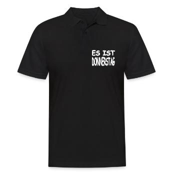Thursday - Men's Polo Shirt - black - Front - Kai (181cm)