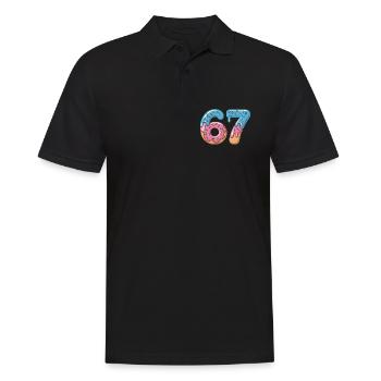 Donut numbers 6 and 7 - Men's Polo Shirt - black - Front - Kai (181cm)