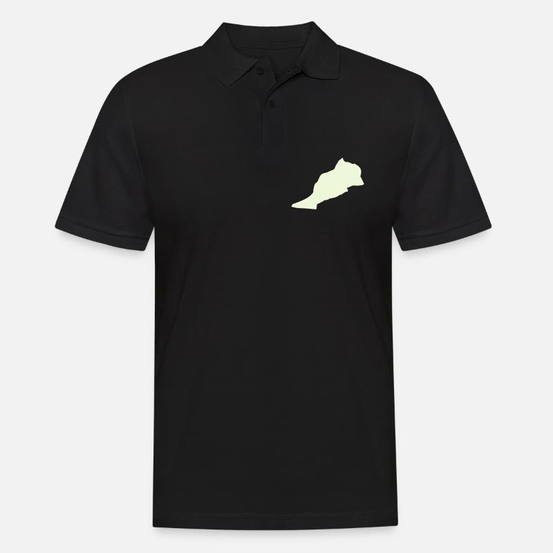 Marokko Morocco - Männer Poloshirt - Schwarz