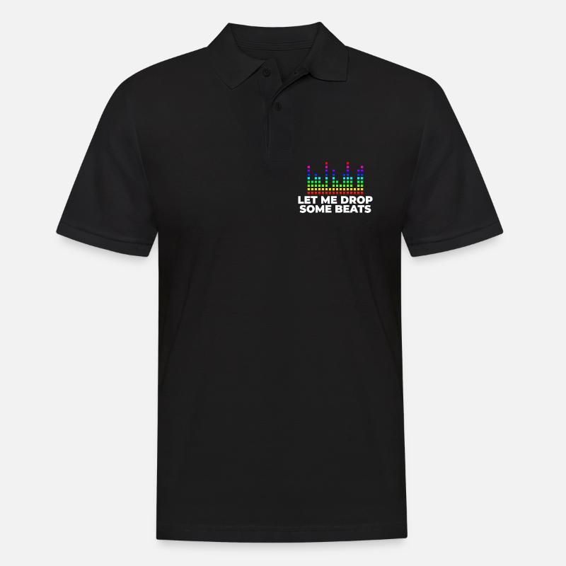 DJ Musik - Männer Poloshirt - Schwarz