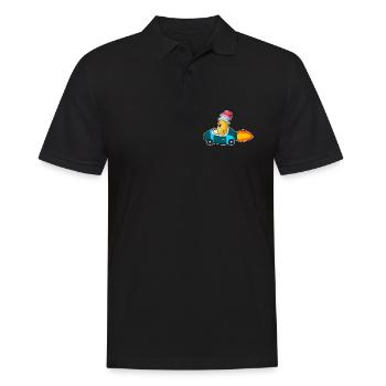 Pencil Car - Men's Polo Shirt - black - Front - Kai (181cm)
