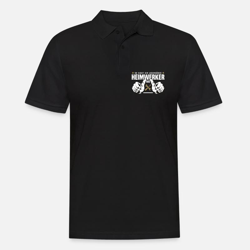 Heimwerker - Männer Poloshirt - Schwarz