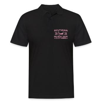 Rentnerin 2026 Ruhestand Abschied Kollegin - Männer Poloshirt - Schwarz - Vorne - Kai (181cm)