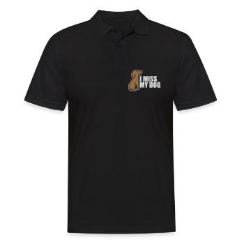 Mon chien Dog Amamant Dog Love Logo de blague - Polo Homme - noir - Devant - Kai (181cm)