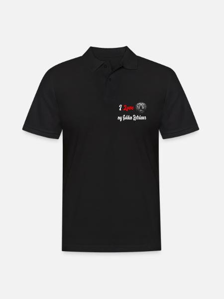 J'adore mon golden retriever - Polo Homme - noir
