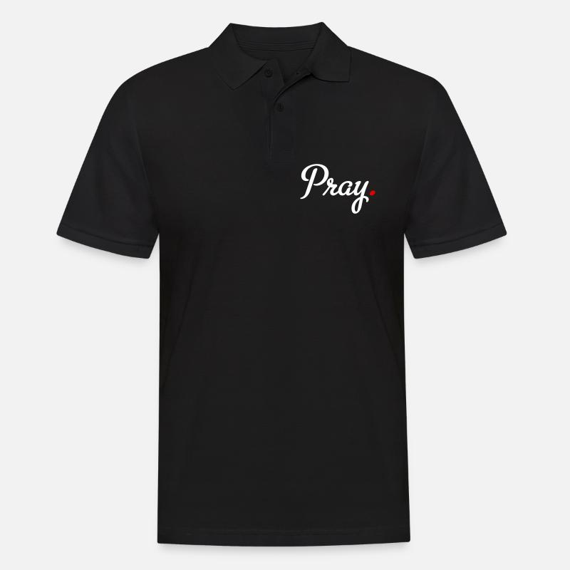 prier - Polo Homme - noir