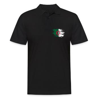 Drapeau de l’Algérie utilisé - Polo Homme - noir - Devant - Kai (181cm)