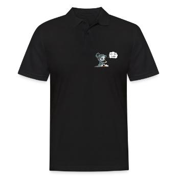 Skelett Hält Pflanze Hoffnung Neuentstehung Spruch - Männer Poloshirt - Schwarz - Vorne - Kai (181cm)