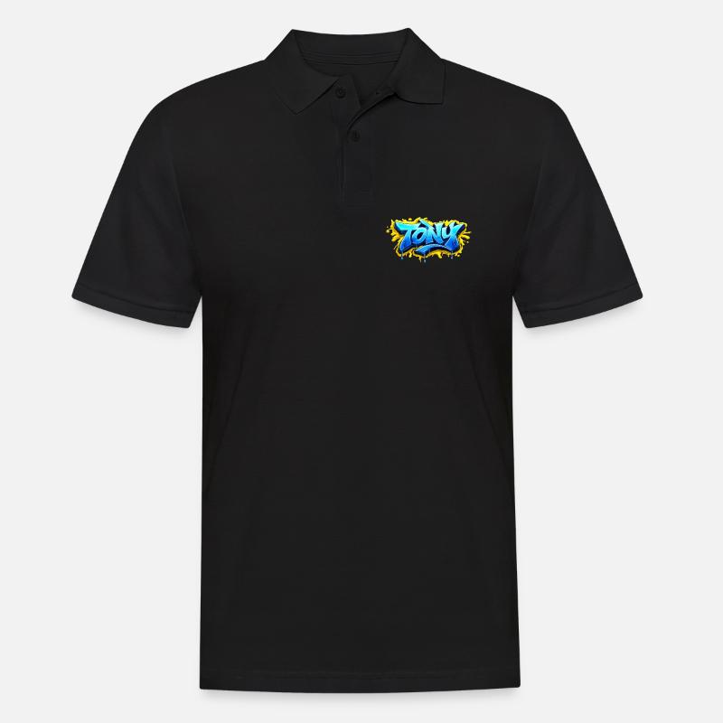 GRAFFITI NAME TONY FOR PERFECT GIFT PRINTABLE - Polo Homme - noir