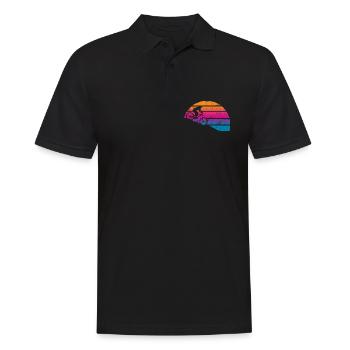 Hrvatska Fussball - Männer Poloshirt - Schwarz - Vorne - Kai (181cm)