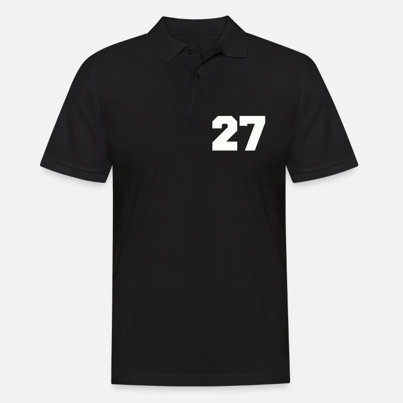 Zahl 27 - Männer Poloshirt - Schwarz