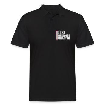 Just One More Chapter Lustig Bücherwurm Lesen Cool - Männer Poloshirt - Schwarz - Vorne - Kai (181cm)