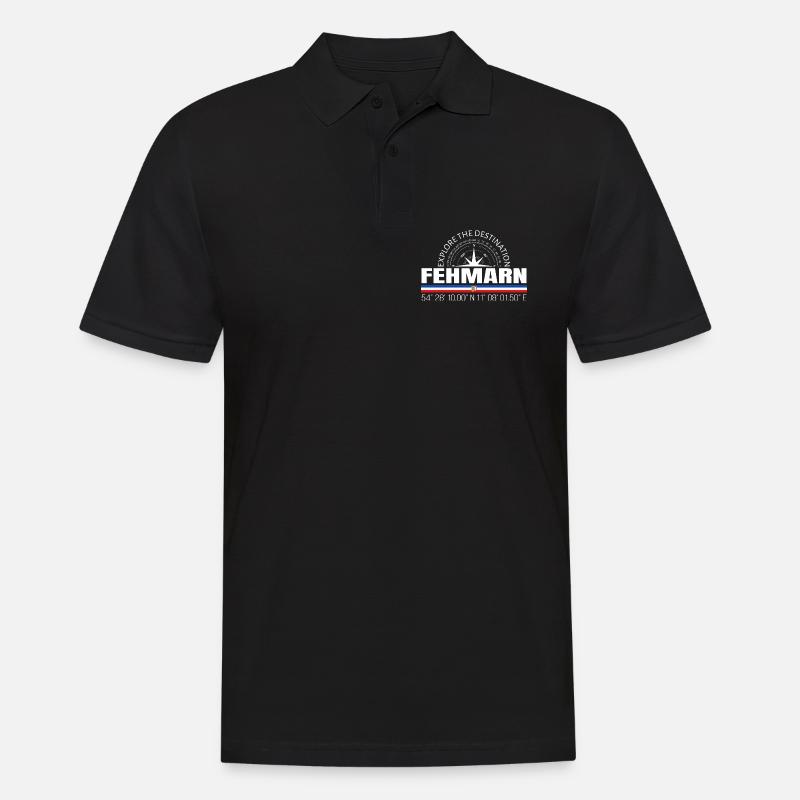 Fehmarn - Männer Poloshirt - Schwarz