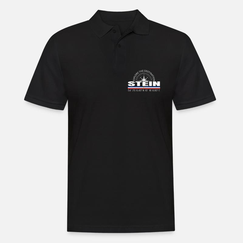 Stein - Männer Poloshirt - Schwarz