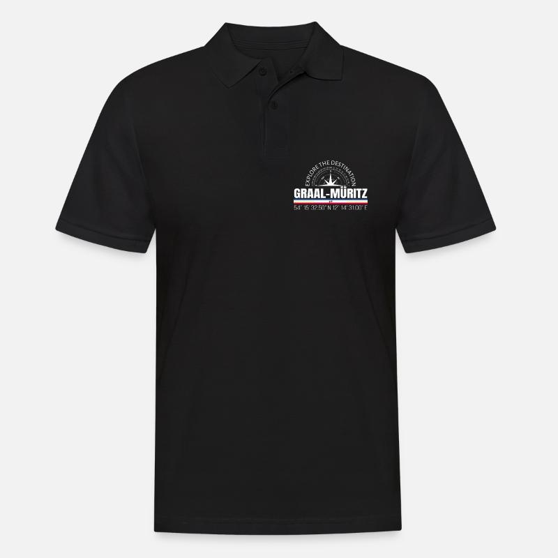Graal-Müritz - Männer Poloshirt - Schwarz