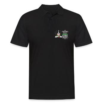 Bernese Mountain Dog Little Berner Therapy Humor - Men's Polo Shirt - black - Front - Kai (181cm)
