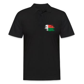 Drapeau de Madagascar utilisé - Polo Homme - noir - Devant - Kai (181cm)