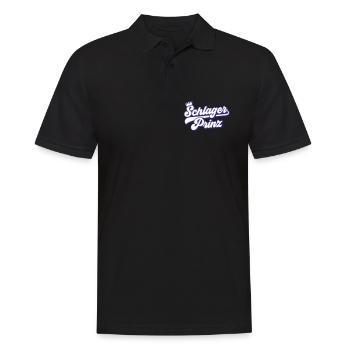 Schlager Prinz | Farben änderbar - Männer Poloshirt - Schwarz - Vorne - Kai (181cm)