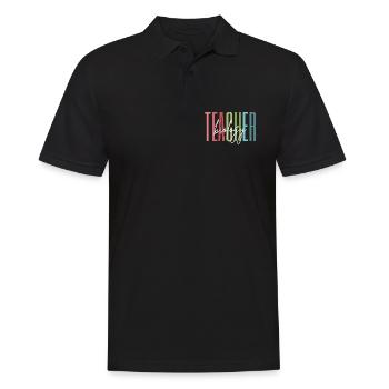 Biologie Lehrerin Schule Geschenk - Männer Poloshirt - Schwarz - Vorne - Kai (181cm)