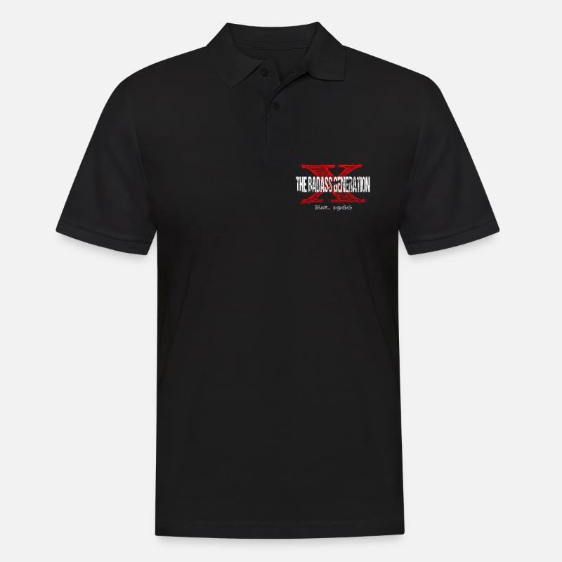 Generation X 1966  Retro - Männer Poloshirt - Schwarz