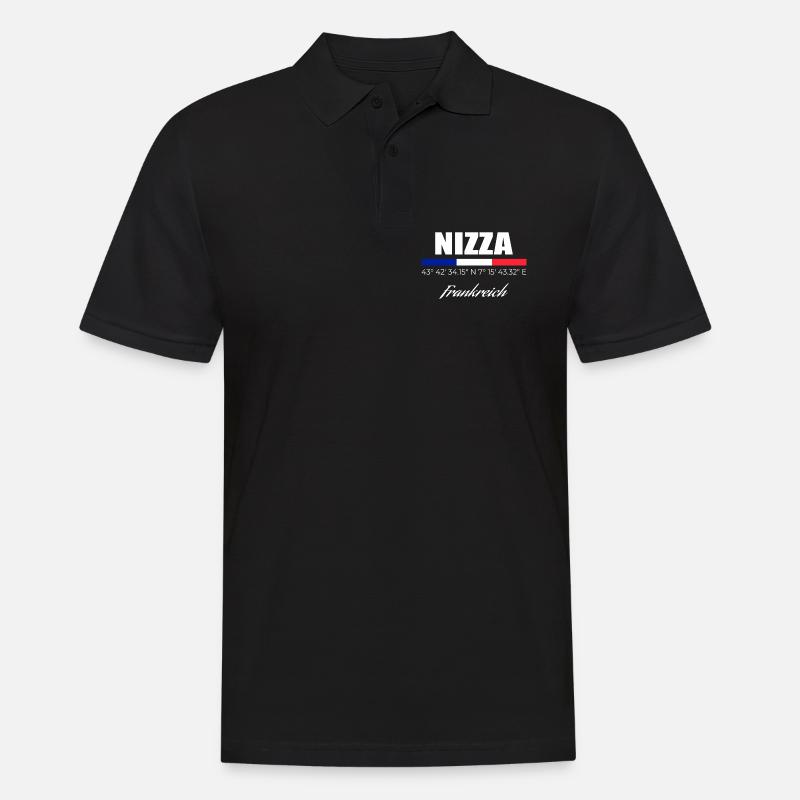 Nizza - Männer Poloshirt - Schwarz