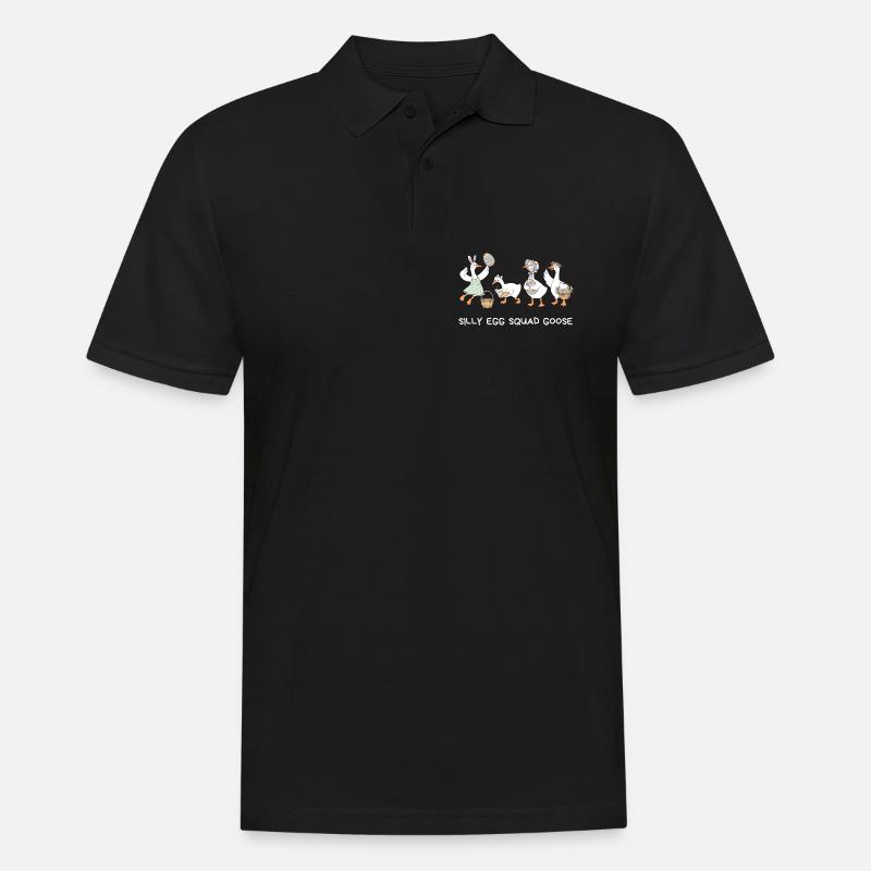 Silly Egg Squad Goose Easter - Men's Polo Shirt - black