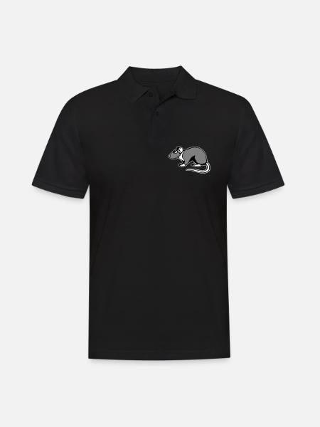 Cool Rat Sunglasses Side Funny Rodent - Men's Polo Shirt - black