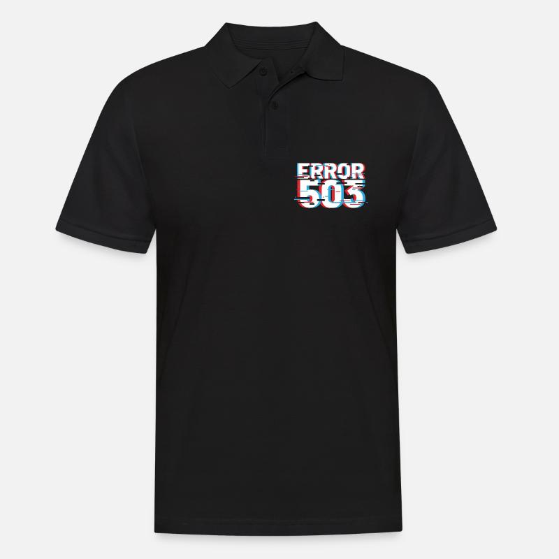 Error 503 Glitch - Men's Polo Shirt - black