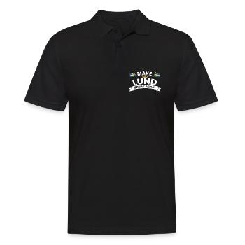 Lund City Pride Wappen - Männer Poloshirt - Schwarz - Vorne - Kai (181cm)
