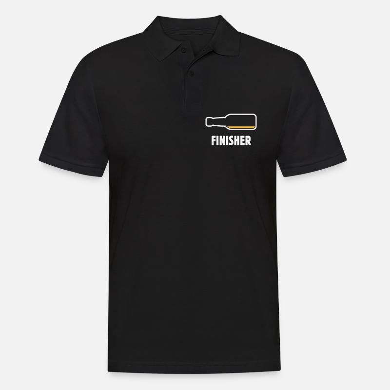 Finisher (Bier / Bierchen / Biertrinker / NEG 2C) - Männer Poloshirt - Schwarz