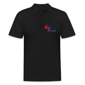 67 Six Seven Funny Gen Alpha Meme - Männer Poloshirt - Schwarz - Vorne - Kai (181cm)
