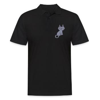 Doux chat Cat Amour de chat cadeau Miau Amour animal - Polo Homme - noir - Devant - Kai (181cm)