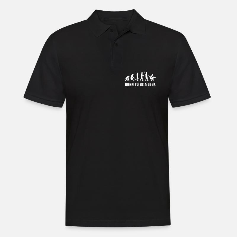 Né Geek: Évolution Tech - Men's Polo Shirt - black