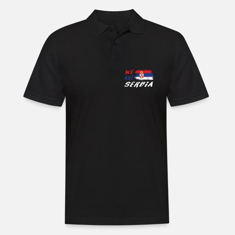 Wir sind Serbien - Männer Poloshirt - Schwarz