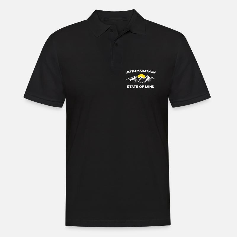 Ultramarathon - Gemütszustand - Männer Poloshirt - Schwarz