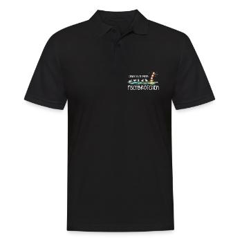 Candle Light Dinner Fischbrötchen Meer Spruch - Männer Poloshirt - Schwarz - Vorne - Kai (181cm)