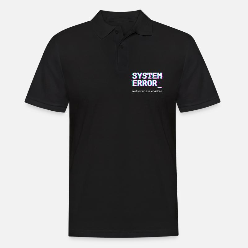 System error Motivation.exe crashed - Men's Polo Shirt - black