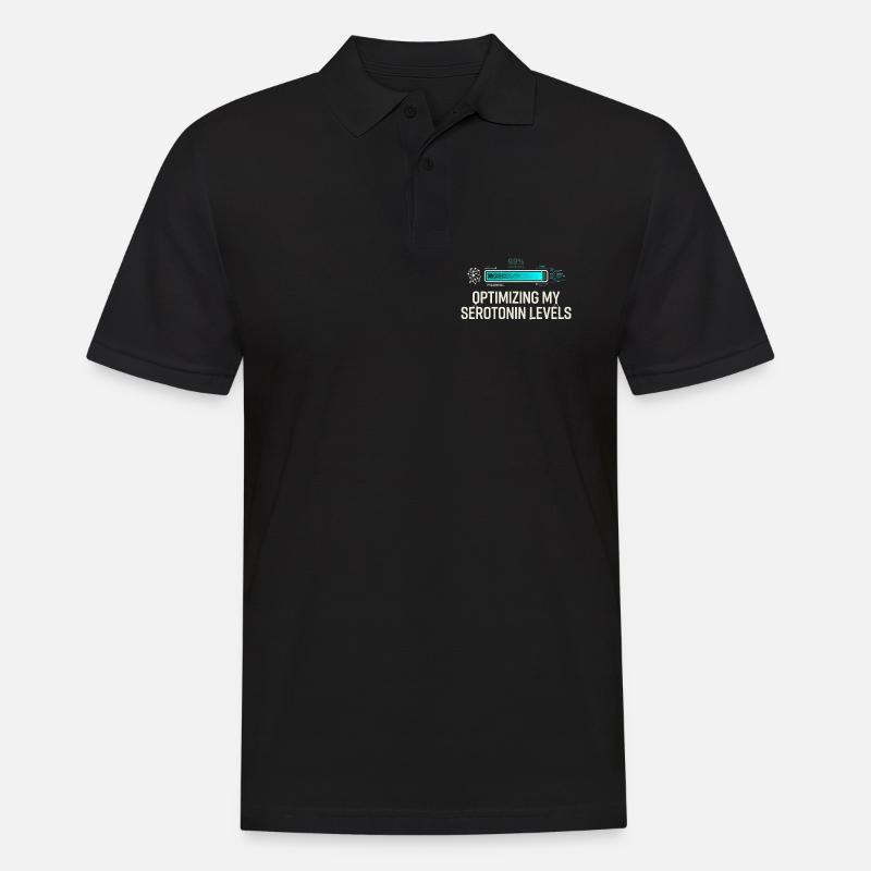 Serotonin Optimizing - Männer Poloshirt - Schwarz