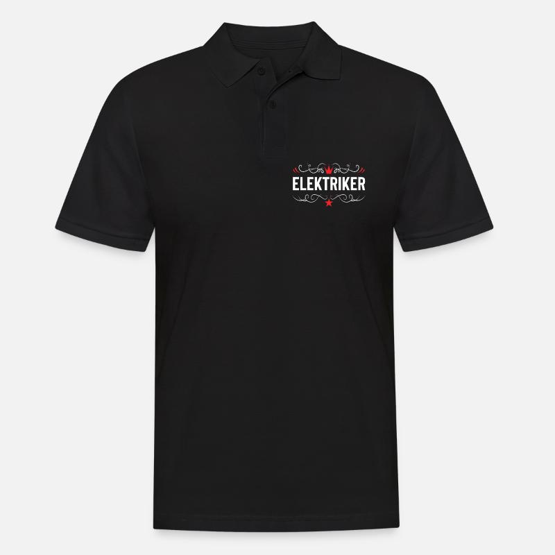 Elektriker Beruf - Männer Poloshirt - Schwarz