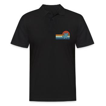 Autisme Vintage Coucher de Soleil - Polo Homme - noir - Devant - Kai (181cm)
