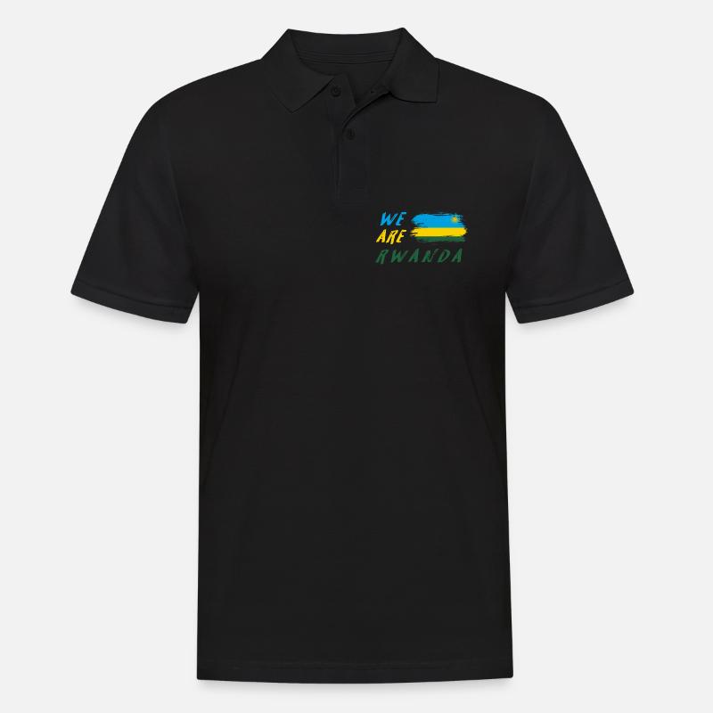 Wir sind Ruanda - Männer Poloshirt - Schwarz