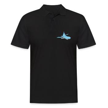 Oeil glissé banane - Polo Homme - noir - Devant - Kai (181cm)