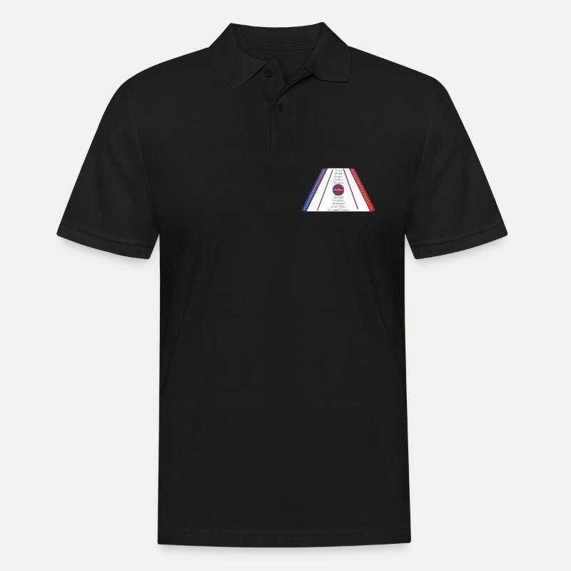Hackbrett blau rot - Männer Poloshirt - Schwarz