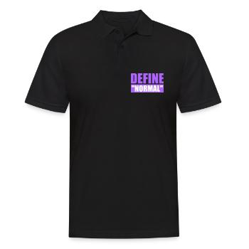 Define Normal Lustig Sarkastisch Definition Grafik - Männer Poloshirt - Schwarz - Vorne - Kai (181cm)
