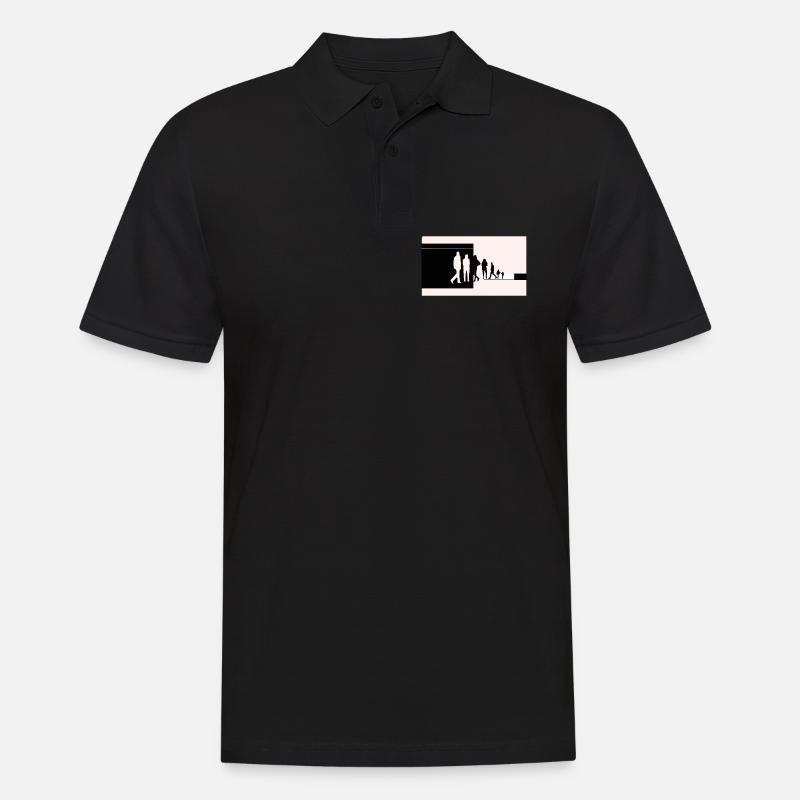 Silhouettes en transition - Polo Homme - noir