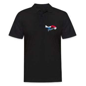 Flagge von Panama, Karte Flagge von Panama - Männer Poloshirt - Schwarz - Vorne - Kai (181cm)