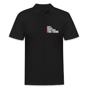 Ne croyez pas tout ce que vous pensez en disant la sagesse - Polo Homme - noir - Devant - Kai (181cm)